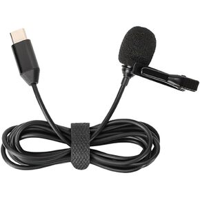 Lavalier Microphone Compatible for Insta360 Ace/Ace Pro, Clip-On Lapel Mic Recording Microphone Type-C Interface for Insta360 Ace/Ace Pro Sports Camera Accessories, EG1746HA