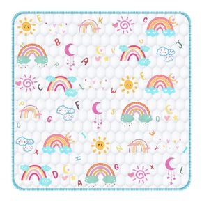 Baby Play Mat 50x50 Playpen Mat Baby Play Mats for Floor 0.9" Thicker Soft Baby Playmat Non-Slip Cushioned Baby Crawling Mat Foldable Machine Washable Baby Floor Play Mat for Babies Toddlers Infants