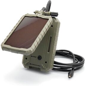 Stealth Cam Sol-Pak 5000mAh Lithium-Ion Solar Battery for 12V DC Jack with LED-Indicator, Adjustable T–Swivel Brackets, and USB-Charging Port in Kuwait