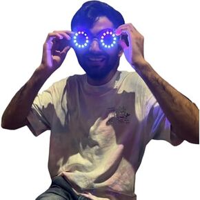 Earthradius USB Rechargeable Rezz Led glasses Light-Up Goggles LED Spiral Glasses Full Color Spectrum Rave Eye Costume night club Party