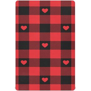 Checkerboard Plaid Crib Sheets for Boys Girls Pack and Play Sheets Breathable Mini Crib Sheets Fitted Crib Sheet for Standard Crib and Toddler Mattresses Baby Crib Sheets for Girls Boys, 52x28IN