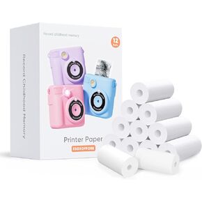 12 Rolls Instant Print Camera for Kids Refill Print Paper,HD Printing Thermal Print Paper Set Portable Refill Print Paper