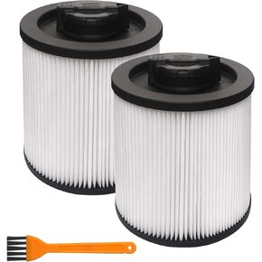 DXVC6910 Replacement Filter for DEWALT 6-16 Gallon DXV06P DXV09P DXV10P DXV10PL DXV10SA DXV12P DXV14P DXV16P Wet/Dry Vacuum Cleaners (2-Pack)