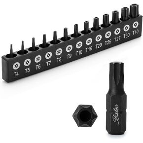 Bates- Screwdriver Bit Set, 24 pcs, Slotted Phillips Magnetic Drill Bit Set, Magnetic Screwdriver Bits, Drill Screwdriver Bit Set, Drill Bit Sets, Hex Bits, 1/4 Hex Bit Set, Long Screwdriver Bits