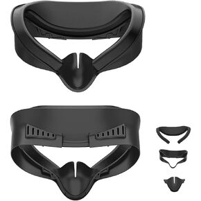 VR Facial Interface for Meta Quest 3S,Removable Facial Interface Bracket,VR Accessories Set with Nose Pad,Foam Face Replacement