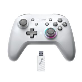 leadjoy Z1 Lite Switch Controller, Wireless Controller Compatible with Switch/PC, Android, iOS, Steam, RGB LED Lightning, Hall Effect Stick, Gyro Axis, Turbo, 2 Back Button(Whtie)