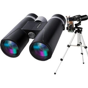 12x50 HD Binoculars for Adults- High Powered Binoculars for Adults with Clear Low Light Vision,BaK4 Prisms & FMC Lens,Binoculars for Hunting Hiking,Waterproof Binoculars for Bird Watching