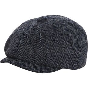 Kids Octagonal Newsboy Cap for Boy Flat Caps Beret Hat for Toddler Caps Vintage 8 Panels Beret