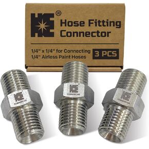 Cosmostar 1/4" x 1/4" Hose Fitting for Connecting 1/4" Airless Paint Hoses, Compatible with 243025-3 pcs(NGG0404S-3P)