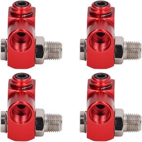 Garosa 4Pcs 1/4 Inch Air Tool Swivel Fitting 360 Degree Swivel Air Fitting Air Hose Connector NPT Thread Industrial Air Fittings Pneumatic Tool Adapter