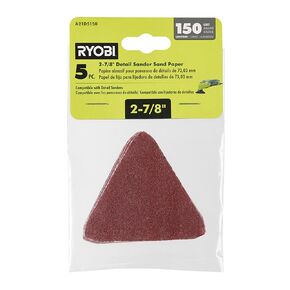 RYOBI 2 7/8 in. Detail Sand Paper 5 Piece Set - 150 Grit