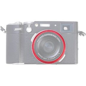FocusFoto Aluminum Alloy Metal Lens Decoration Ring for Fuji X100 Series Camera, Compatible with Fuji X100V, X100VI, X100F, X100T, X100S, X100 (Grey)