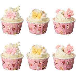 6Pcs Fake Cupcake, Artificial Cake Assorted Mixed Fake Cake Model, Assorted Faux Fake Food Model for Wedding Party Photography Props Home Decoration Display Cake(C)