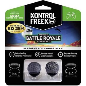 KontrolFreek FPS Freek Battle Royale Nightfall Performance Thumbsticks for Xbox One and Xbox Series X | Performance Thumbsticks | 2 High-Rise Convex | Black