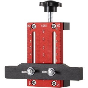 Adjustable Cabinet Door Installation Positioner, Aluminum Alloy Cabinet Hardware Jig, Dual Scale Cabinet Door Mount Locator with Anti-Scratch Pad, Precise Secure Installation for Most Cabinet Doors