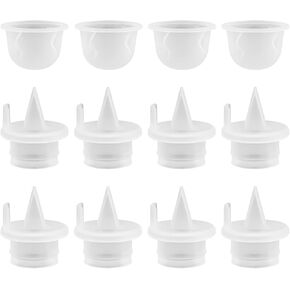 12pcs Replacement Breast Pump Parts for Baby Buddha, 8 Duckbill Valves & 4 Silicone Membrane Breast Pump Accessories for BabyBuddha Zoomee Z1/Z2 Motif Medical Twist (BPA Free & DEHP Free)