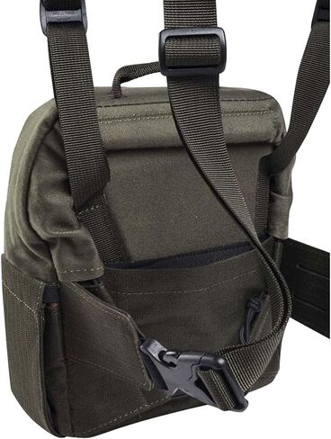 حزام بيريتا المعياري ثنائي العينين - حزمة الصدر الآمنة والمتينة للصيد في الهواء الطلق والمشي لمسافات طويلة والرماية مع ألواح MOLLE مقطوعة بالليزر وجيب محدد المدى | يحمل مناظير مقاس 10×42 و8×56، باللون الأخضر الطحلب in Kuwait