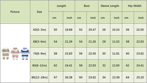 Yoawdats Toddler Baby Girl Boy Stripe Knit Sweater Romper Round Neck Long Sleeve Jumpsuit Fall Winter Warm Clothes in Kuwait