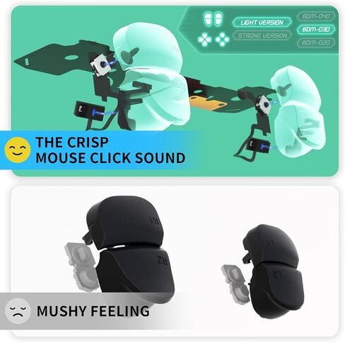 إصدار خفيف للغاية، طقم Clicky كامل لوحدة تحكم PS5 BDM-030، أزرار Dpad للوجه على الكتف، مفتاح صغير مخصص L2R2، طقم Clicky لأزرار الوجه ومفاتيح L1R1 اللمسية، انقر بالماوس لوحدة تحكم PS5 in Saudi Arabia