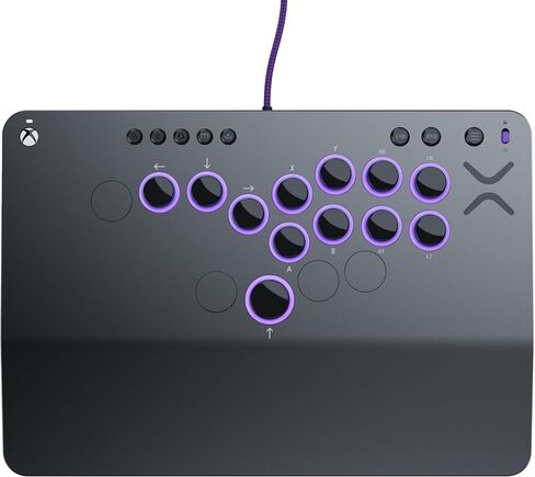 Turtle Beach Victrix Pro KO Leverless All Button Fight Stick، مرخصة رسميًا لأجهزة Xbox Series X|S، Xbox One، Windows 10/11 PC، وحدة تحكم جاهزة للبطولات الإلكترونية قابلة للتخصيص، رمادي in Kuwait