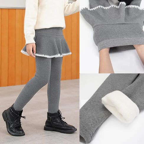 Looching طفل الفتيات طماق مبطنة بالصوف مع تنورة الاطفال الجوارب الشتاء الدافئة سميكة توتو السراويل 1-6 سنوات in Kuwait