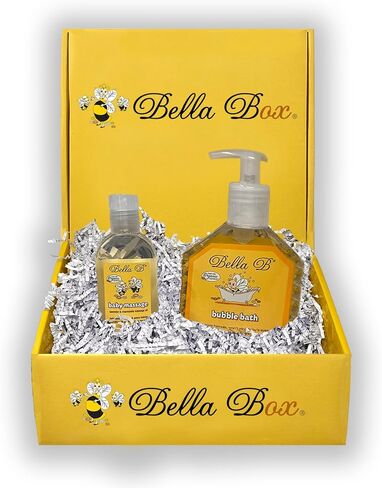 BELLA B Gift Set: Bubble Bath 8 oz and Baby Massage Oil 3.3 oz, Baby Gift in Saudi Arabia