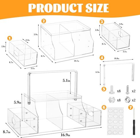 Diaper Caddy Organizer, Acrylic Diaper Organizer for Changing Table, Baby Caddy Organizer with Handle for Diapers, Nursery, Wipe Dispenser, Wipe Warmer in Saudi Arabia