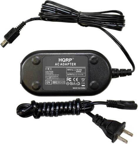 محول/شاحن تيار متردد بديل HQRP متوافق مع كاميرا الفيديو JVC GR-D33U / GRD33U مع سلك الولايات المتحدة الأمريكية ومحول قابس أوروبي in Saudi Arabia