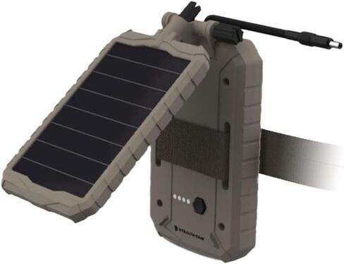 Stealth Cam Sol-Pak 5000mAh Lithium-Ion Solar Battery for 12V DC Jack with LED-Indicator, Adjustable T–Swivel Brackets, and USB-Charging Port in Kuwait