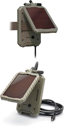 Stealth Cam Sol-Pak 5000mAh Lithium-Ion Solar Battery for 12V DC Jack with LED-Indicator, Adjustable T–Swivel Brackets, and USB-Charging Port in Kuwait