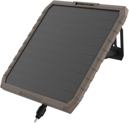 Stealth Cam Sol-Pak 5000mAh Lithium-Ion Solar Battery for 12V DC Jack with LED-Indicator, Adjustable T–Swivel Brackets, and USB-Charging Port in Saudi Arabia
