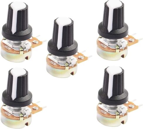 WH148 Type B10K Ohm Linear Taper Rotary Potentiometer Panel Pot 3 Pin 5Pcs in Saudi Arabia