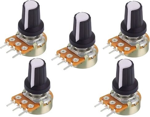 WH148 Type B10K Ohm Linear Taper Rotary Potentiometer Panel Pot 3 Pin 5Pcs in Saudi Arabia