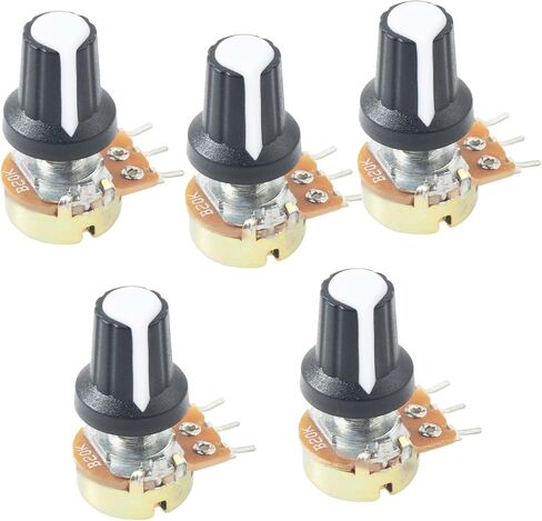 WH148 Type B10K Ohm Linear Taper Rotary Potentiometer Panel Pot 3 Pin 5Pcs in Saudi Arabia