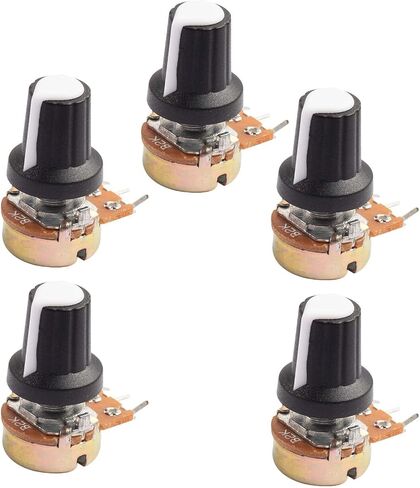 WH148 Type B10K Ohm Linear Taper Rotary Potentiometer Panel Pot 3 Pin 5Pcs in Saudi Arabia
