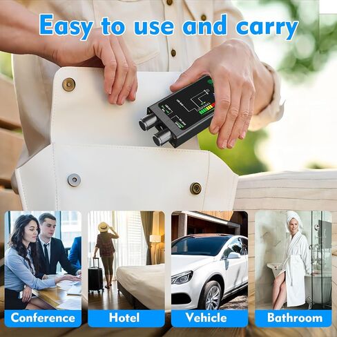 JMDHKK M8000 Hidden Camera Detector, Bug Detector,Camera Finder, Signal Detector for Hotels, Travels, Vehicles, Offices, Public Fitting Rooms (Black) in Saudi Arabia