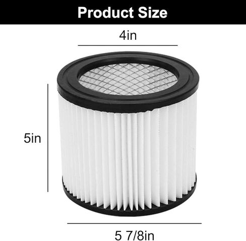 عبوتان من مرشحات استبدال HEPA 90398 لـ Shop-Vac 9039800، 903-98، 903-98-00 مرشح خرطوشة صغيرة من النوع AA الرطب/الجاف مع 6 عبوات 90585 مرشح كم إسفنجي، يناسب معظم 4 جالون وأقل فراغًا in Kuwait