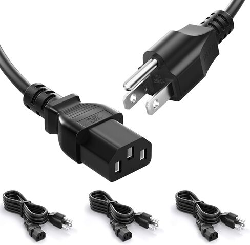 CYD 4FT 3 Prong AC Power Cord Compatible with Sony PlayStation 4 Pro CUH-7000 Series, PlayStation PS3 First-Generation(Fat), Xbox360 1st Generation(Fat), 3Pack in Kuwait