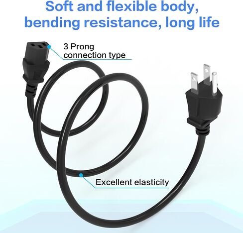 CYD 4FT 3 Prong AC Power Cord Compatible with Sony PlayStation 4 Pro CUH-7000 Series, PlayStation PS3 First-Generation(Fat), Xbox360 1st Generation(Fat), 3Pack in Kuwait