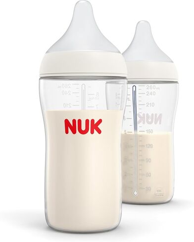 زجاجة NUK Perfect Match متوسطة التدفق تشبه الثدي، مضادة للمغص، 8 أونصة، عبوتان، خالية من مادة BPA in Kuwait