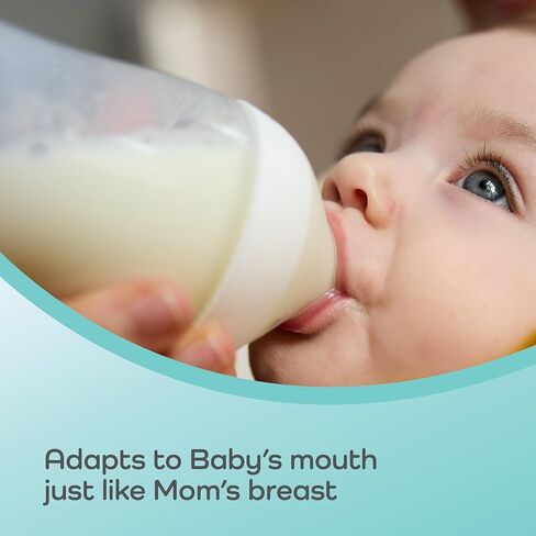 زجاجة NUK Perfect Match متوسطة التدفق تشبه الثدي، مضادة للمغص، 8 أونصة، عبوتان، خالية من مادة BPA in Kuwait