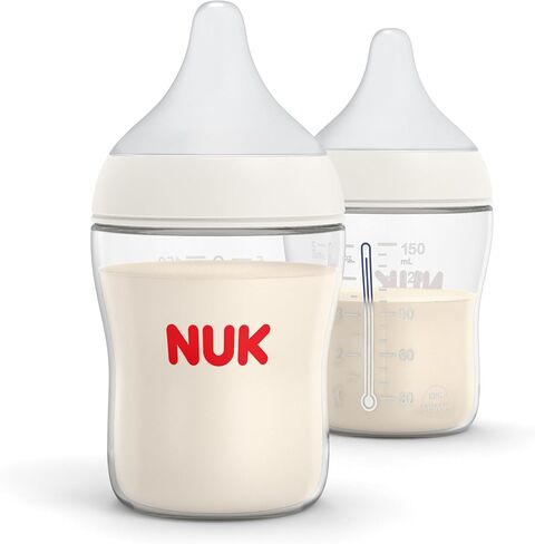 NUK Perfect Match Medium Flow Breast-Like, Anti-Colic Bottle, 8oz., 2 Pack, BPA Free in Saudi Arabia