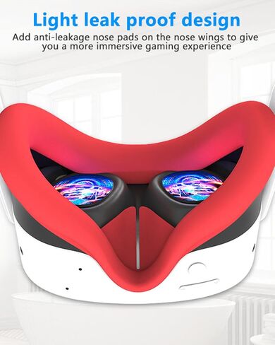 VR Silicone Protective Face Pad Cover for Meta Quest 3S Original Headset Accessories, Easy to Clean, Comfortable and Skin Friendly (Black Silicone) in Saudi Arabia