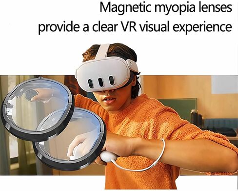 PSI One Lens Prescription Lens for Oculus Meta Quest3 Glasses, Inserts Compatible for VR Accessories, Anti Blue Light Myopia SPH:-6.00L in Kuwait