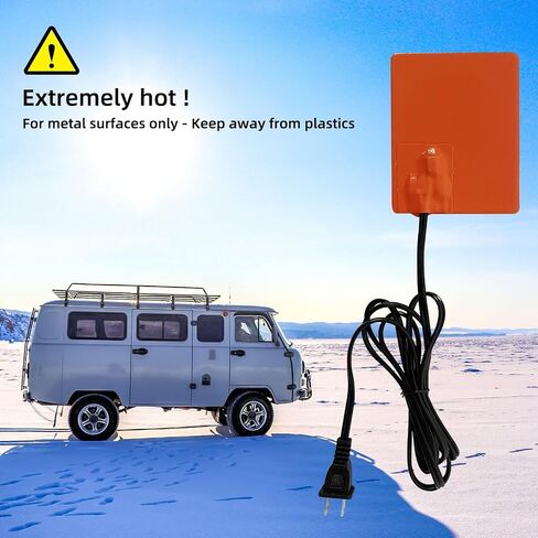 2PCS محرك كتلة سخان النفط عموم لوحة سخان مع الحرارة 120V 150W 4 × 5 بوصة 3M ذاتية اللصق سطح معدني مقياس كتلة المحرك وسادة التدفئة سيليكون مع سلك طاقة طويل 68 بوصة in Saudi Arabia