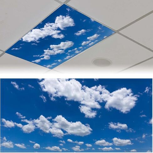2 Pack Fluorescent Light Cover for Classroom,Tree and Rainbow Ceiling Decorative Film Filter,Eliminate Harsh Glare Causing Eyestrain and Headaches in Saudi Arabia