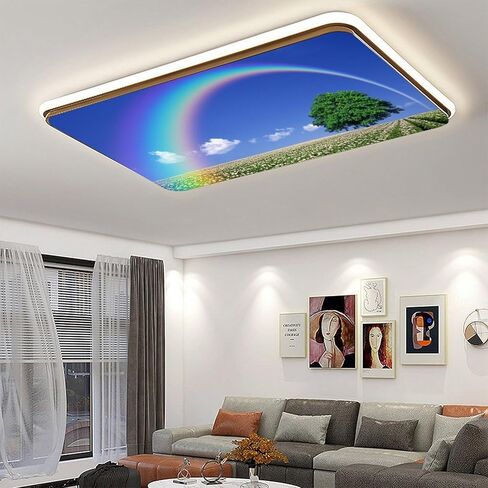2 Pack Fluorescent Light Cover for Classroom,Tree and Rainbow Ceiling Decorative Film Filter,Eliminate Harsh Glare Causing Eyestrain and Headaches in Saudi Arabia