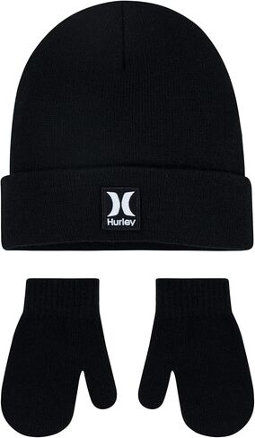 Hurley unisex-baby Beanie and Mittens Set in Saudi Arabia