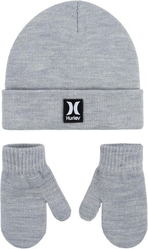 Hurley unisex-baby Beanie and Mittens Set in Saudi Arabia