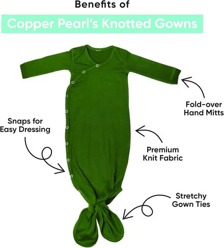 Copper Pearl Mommy & Me Bundle | Newborn Knotted Gown | Baby Beanie Top Knot Hat | Multi-Use Stretchy Baby Car Seat Cover Canopy and Nursing Cover | Briar in Saudi Arabia